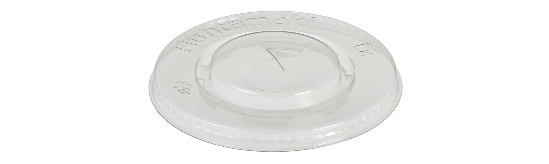 Deckel mit Kreuzschlitz suplesse rPET, transparent, Ø 9 cm