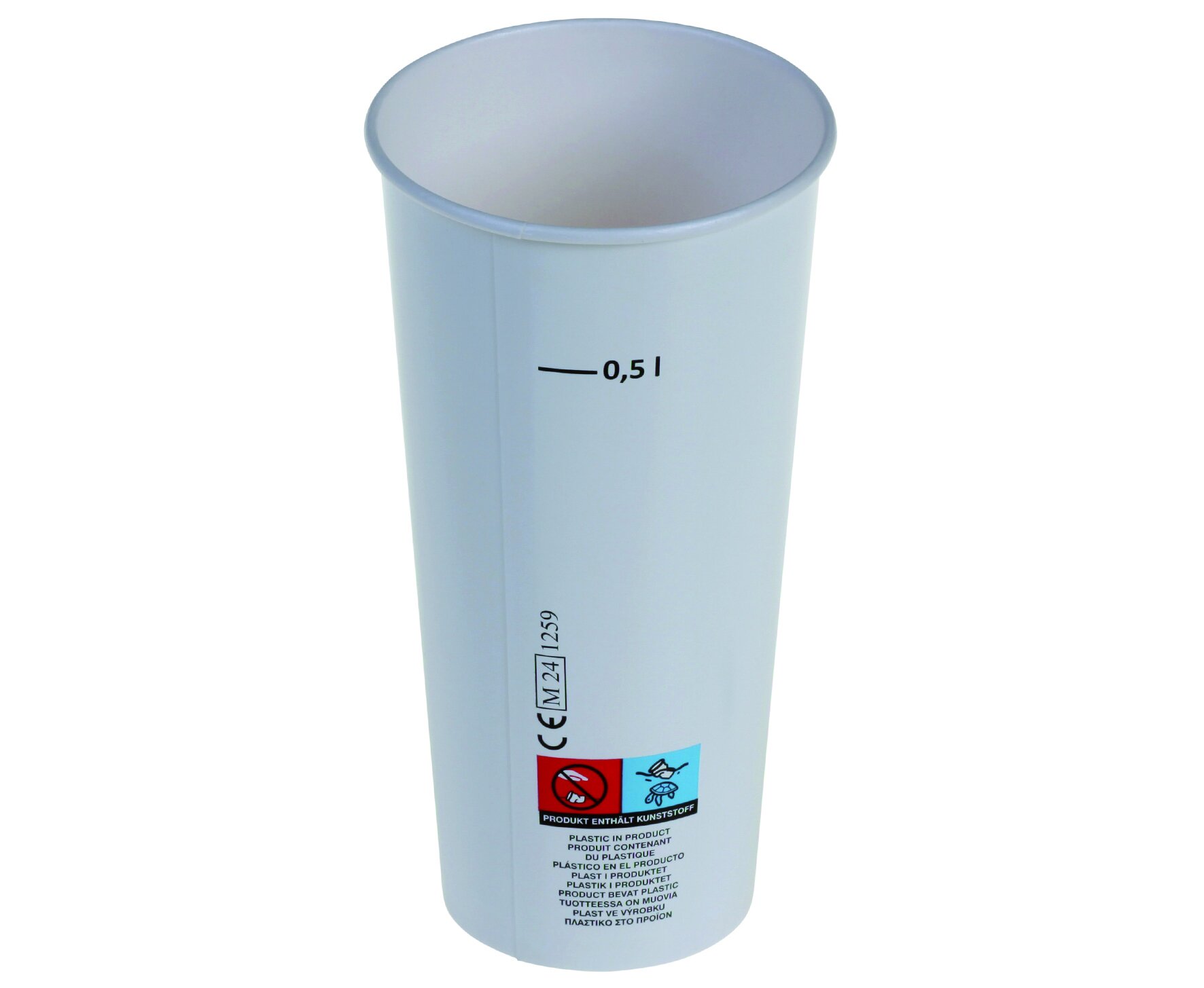 Becher geeicht SUP-Logo suplesse Papier/PE, weiß, 500 ml