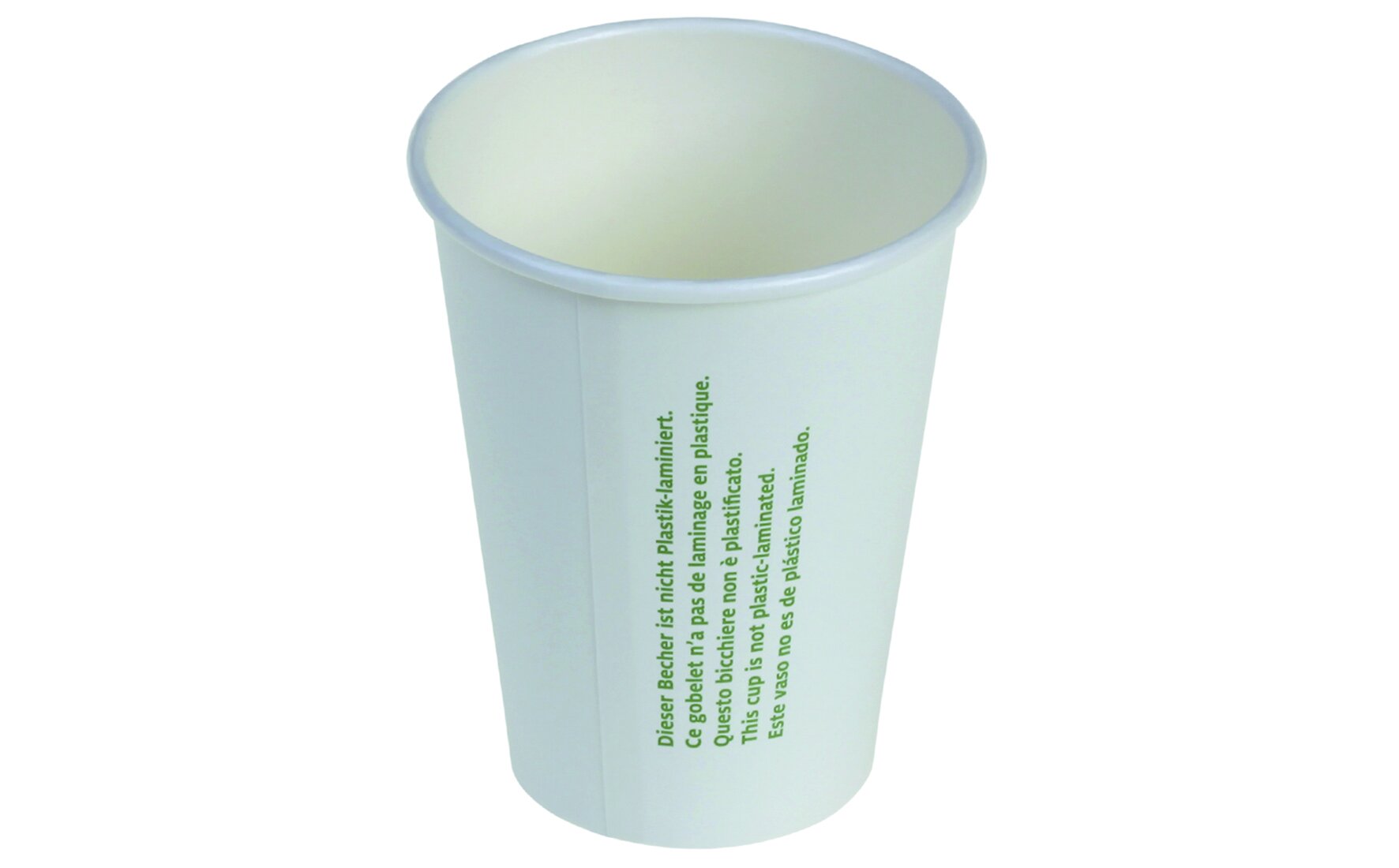 Becher ohne Plastiklaminierung naturesse Karton, weiß, 300 ml