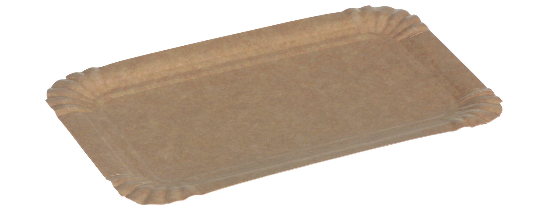 Teller Karton, braun, 20 x 13 cm