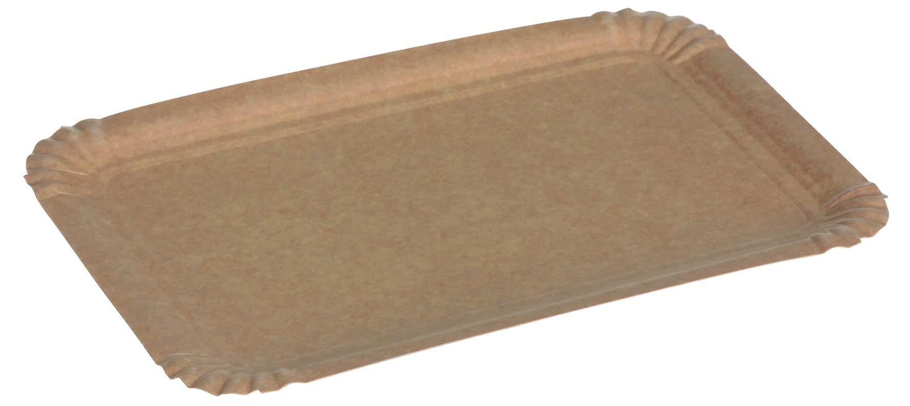 Teller Karton, braun, 23 x 16 cm