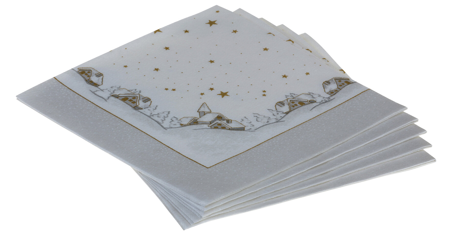 Serviette Winterzauber Airlaid, 1/4-Falz, 40 x 40 cm