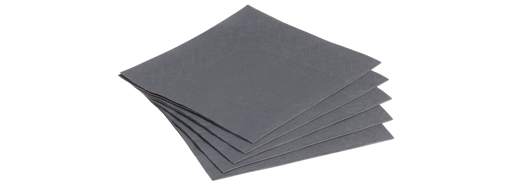 Serviette Papier, grau, 1/4-Falz, 24 x 24 cm