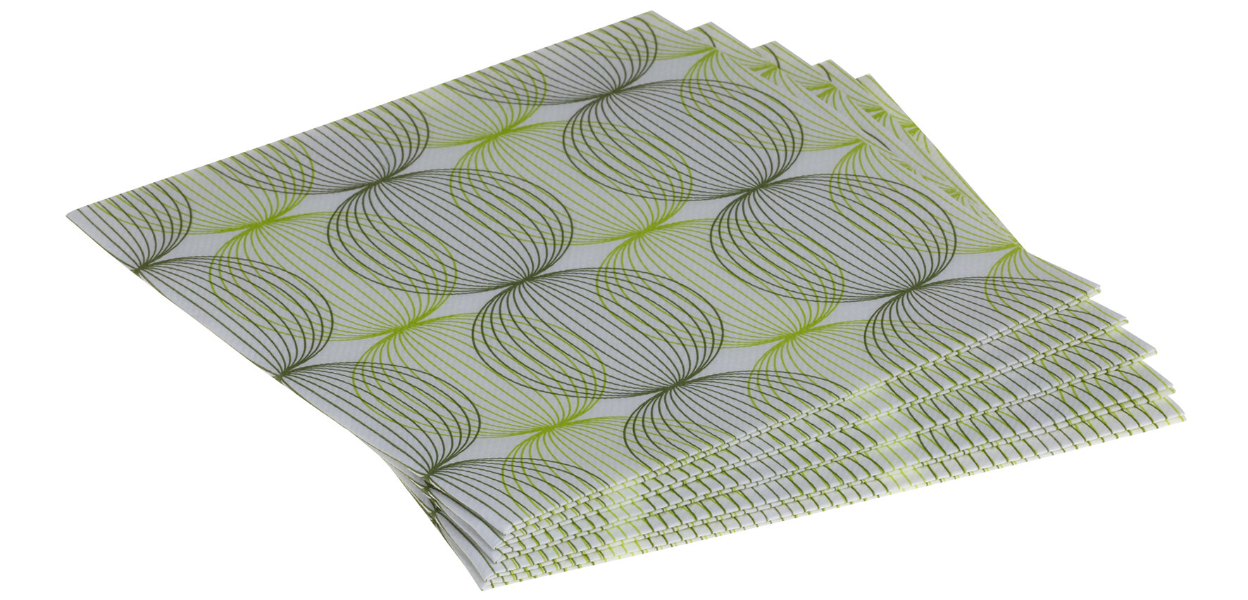 Serviette Ludo Airlaid, lime/oliv, 1/4-Falz, 40 x 40 cm