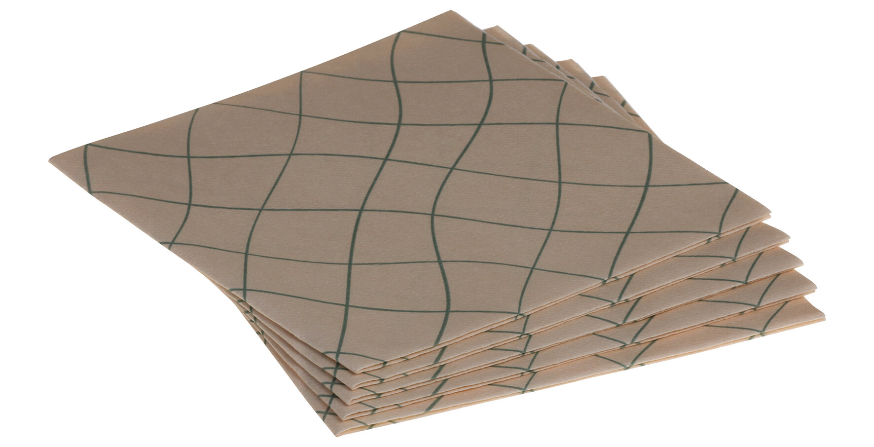 Serviette Louis Waves Airlaid, eukalyptus, 1/4-Falz, 40 x 40 cm