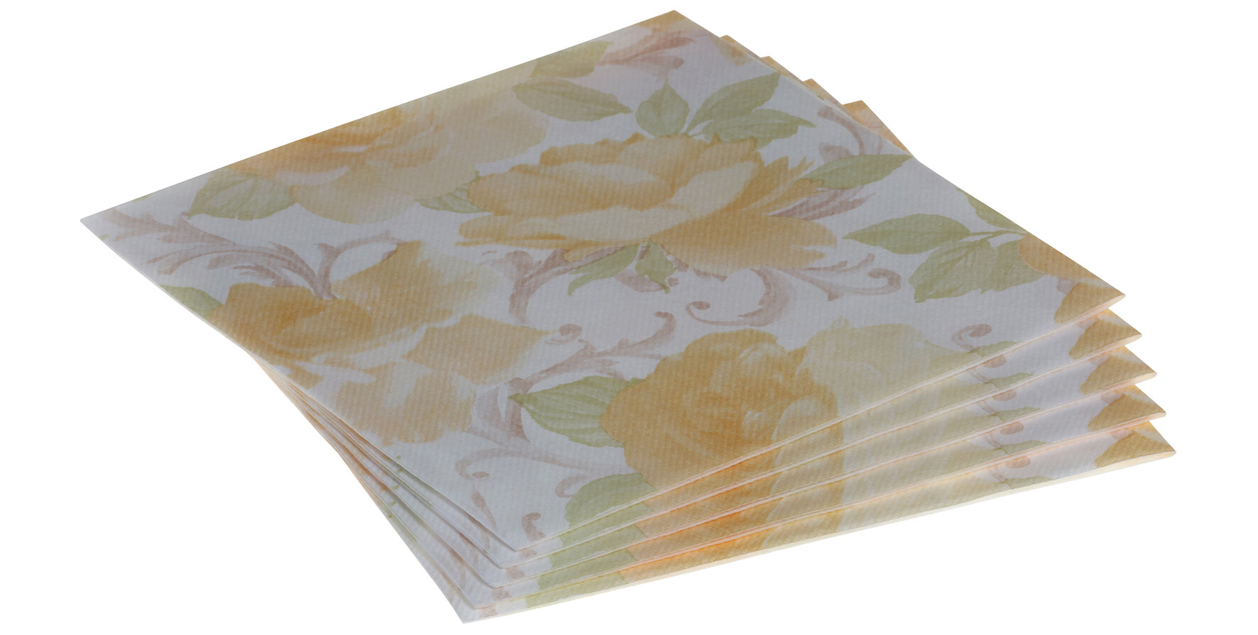 Serviette Rosalie Airlaid, gelb, 1/4-Falz, 40 x 40 cm