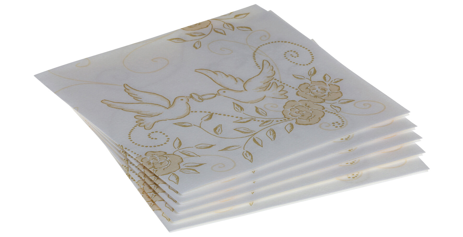Serviette Hochzeit Airlaid, 1/4-Falz, 40 x 40 cm