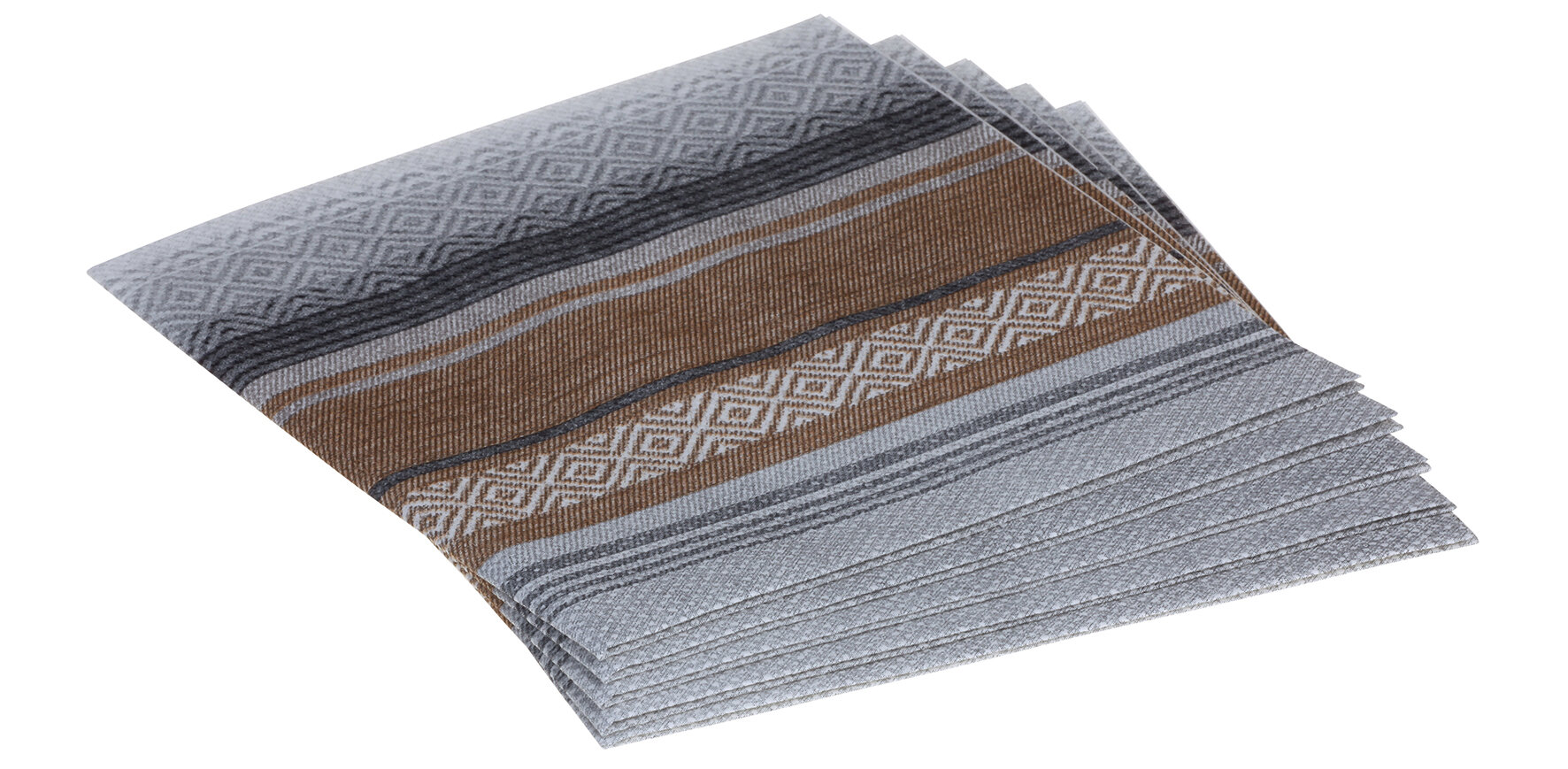 Serviette Lagos Airlaid, beige-blau, 1/4-Falz, 40 x 40 cm