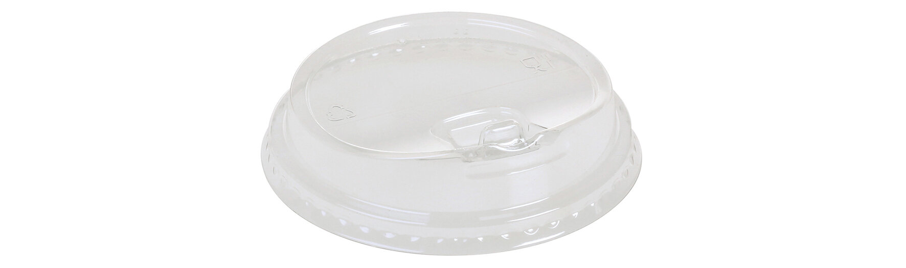 Deckel PET, transparent, Ø 9,5 cm, mit Trinköffnung