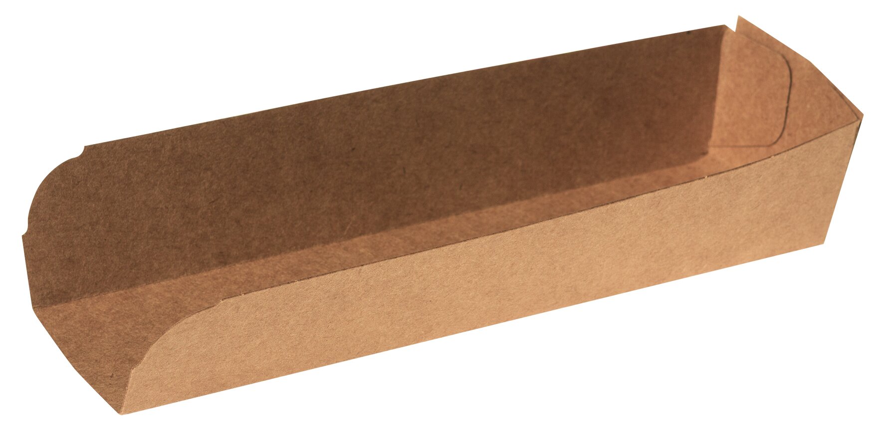 Hot-Dog Tray Karton, braun, 17,5 x 5 cm