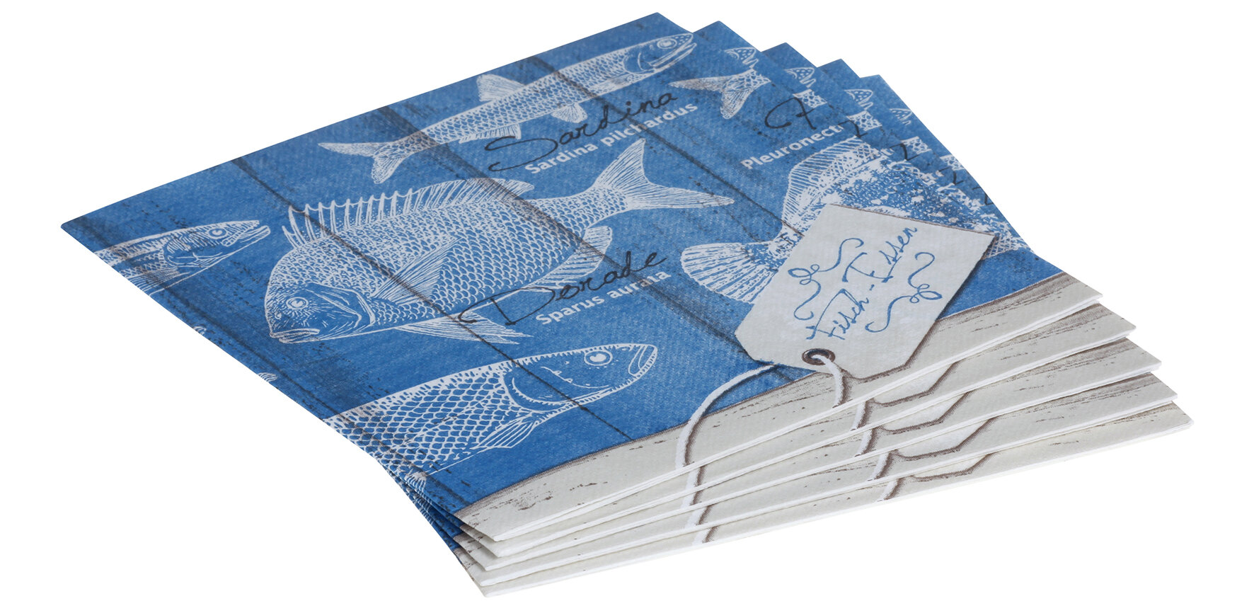 Serviette Fisch-Essen Airlaid, 1/4-Falz, 40 x 40 cm
