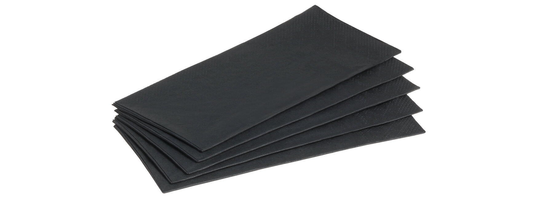 Serviette Papier, schwarz, 1/8-Falz, 33 x 33 cm