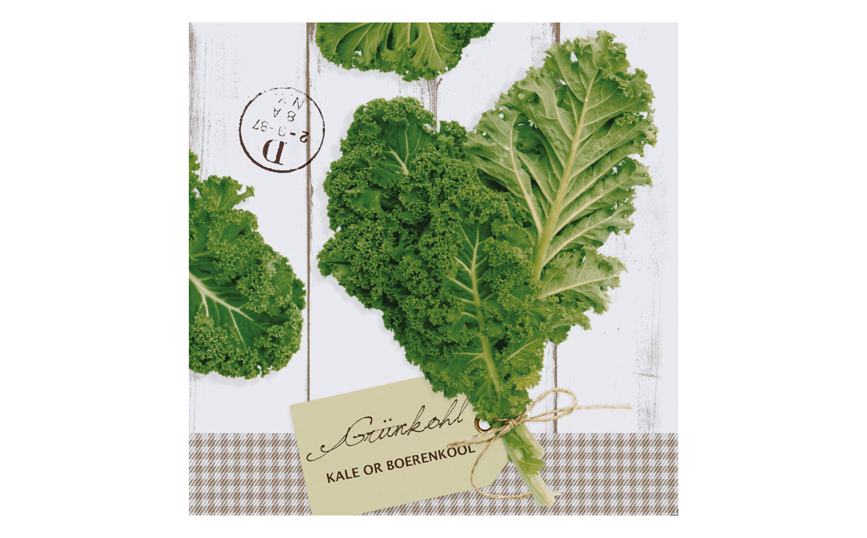 Serviette Grünkohl Airlaid, 1/4-Falz, 40 x 40 cm