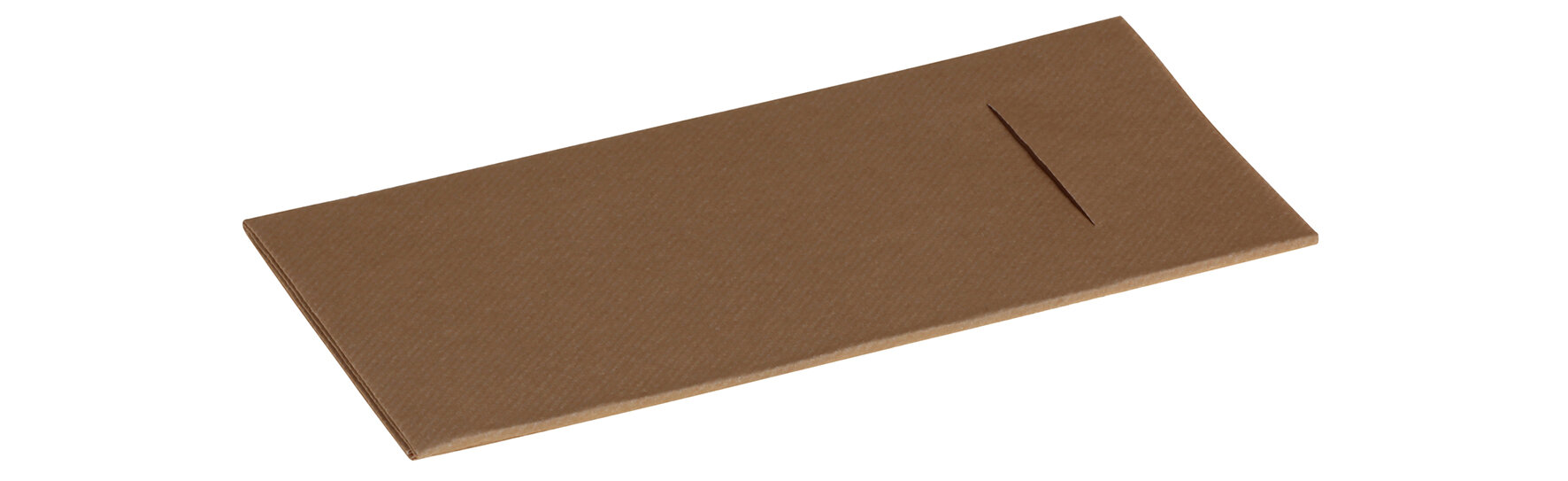 Beutelserviette Airlaid, naturbraun, 1/8-Falz, 40 x 40 cm