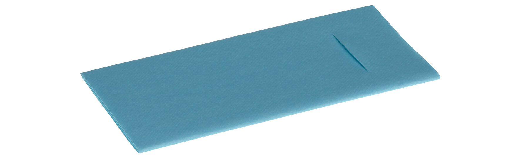 Beutelserviette Airlaid, himmelblau, 1/8-Falz, 40 x 40 cm