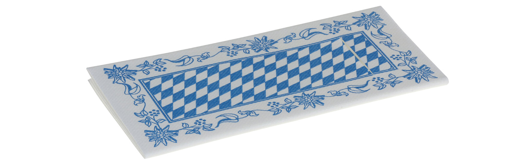 Beutelserviette Bayern Airlaid, 1/8-Falz, 40 x 40 cm