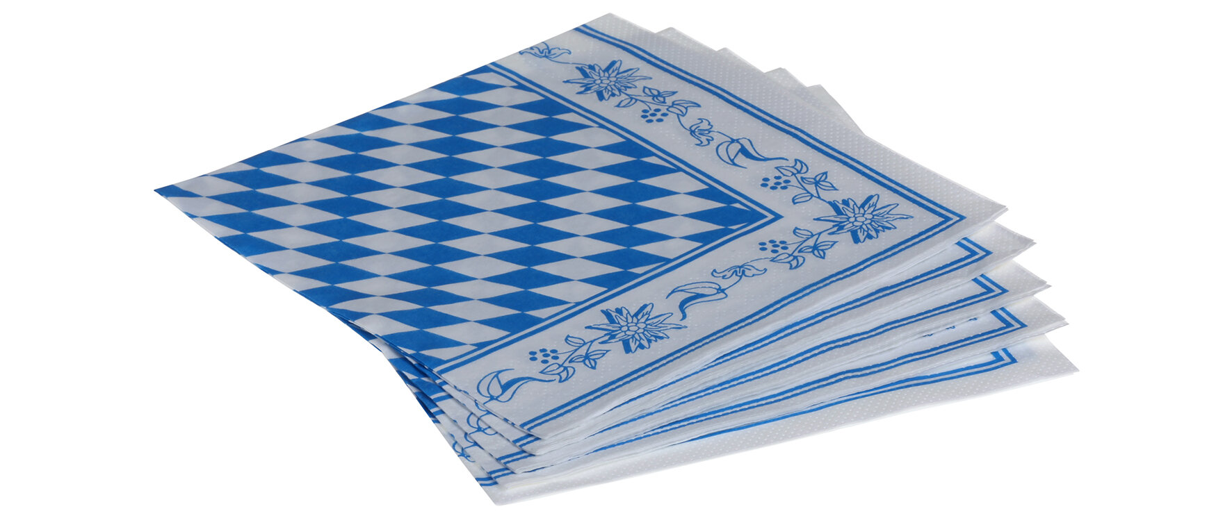 Serviette Bayern Papier, 1/4-Falz, 33 x 33 cm