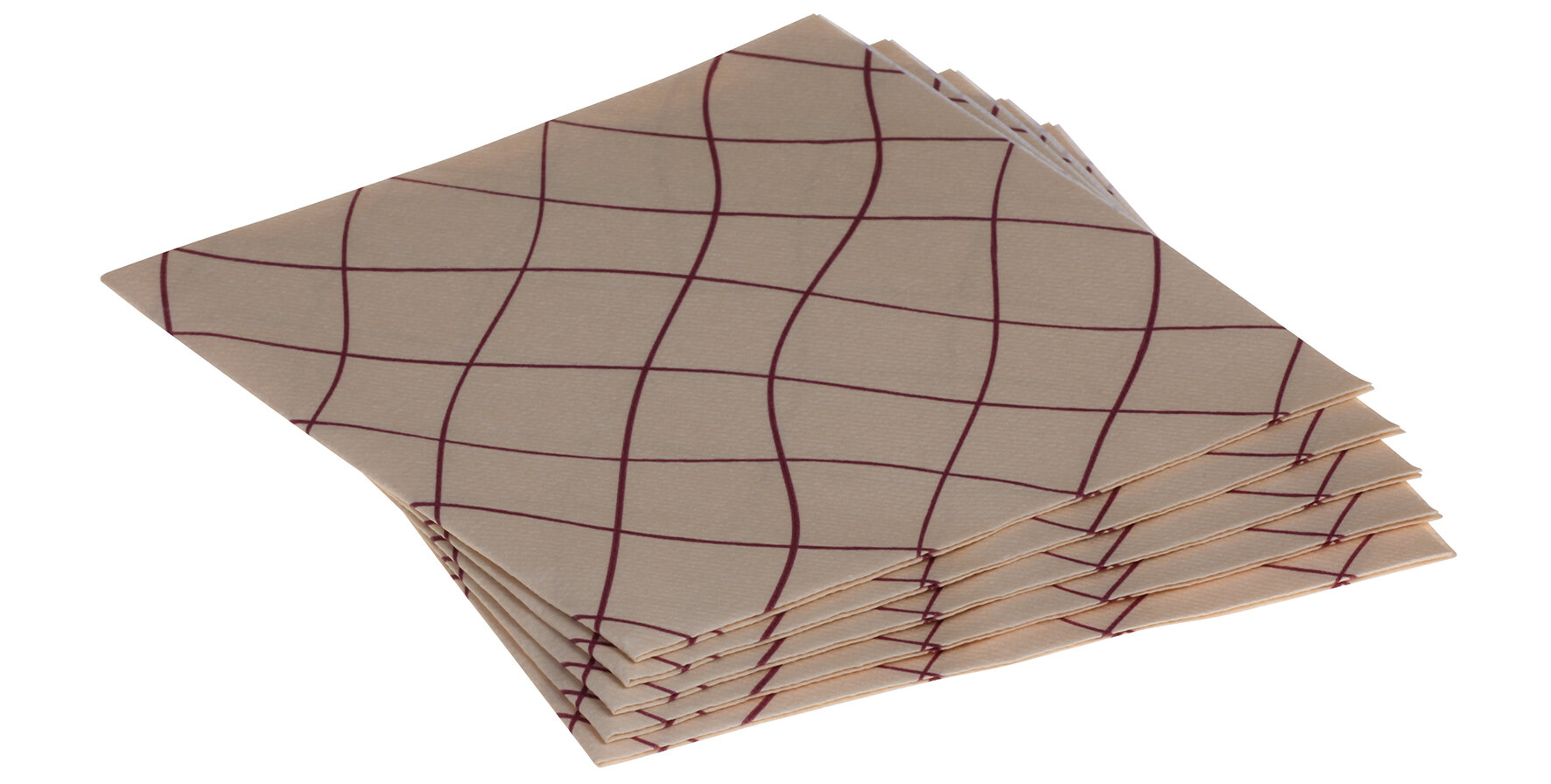 Serviette Louis Waves Airlaid, beere, 1/4-Falz, 40 x 40 cm