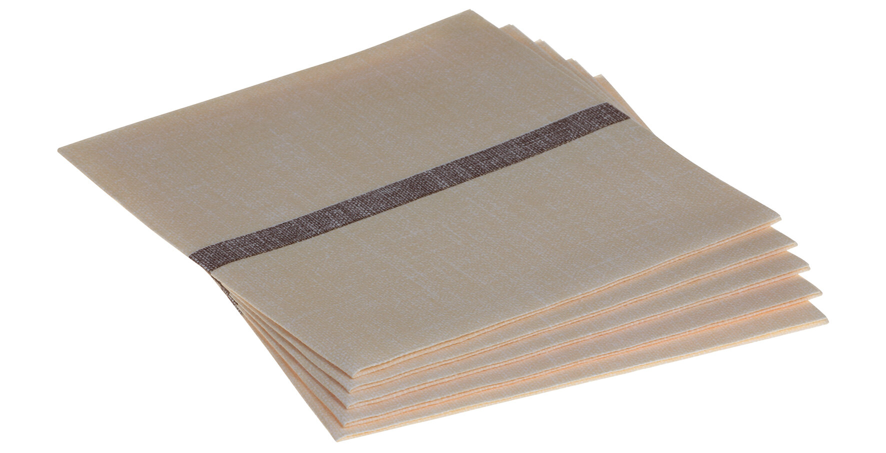 Serviette Joe Airlaid, creme-braun, 1/4-Falz, 40 x 40 cm