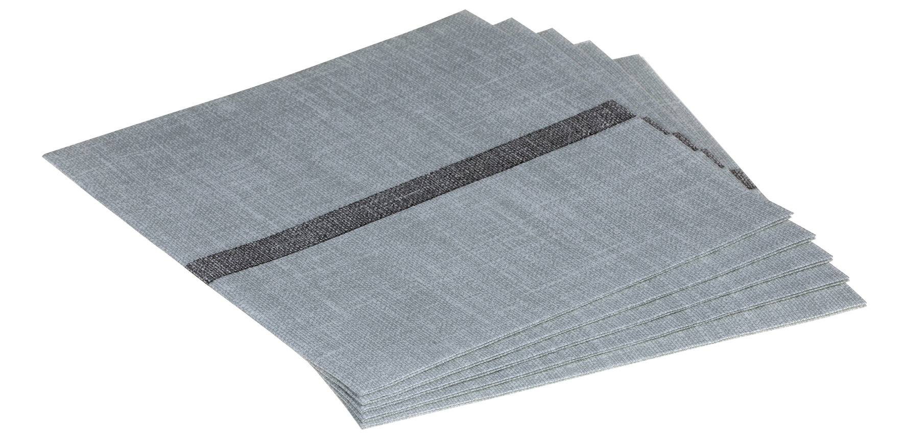 Serviette Joe Airlaid, hellgrau-schwarz, 1/4-Falz, 40 x 40 cm