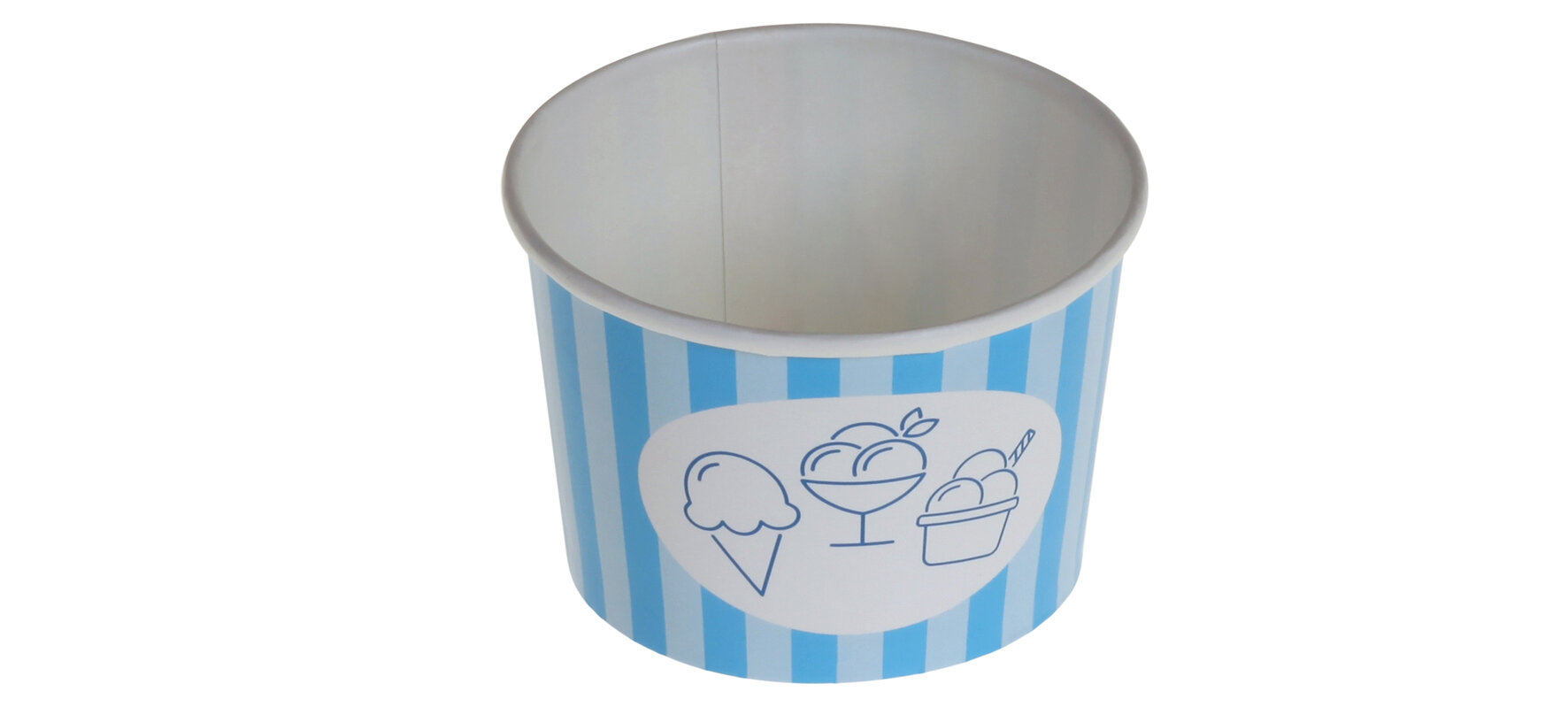 Eisbecher suplesse Karton/PE, hellblau, 135 ml