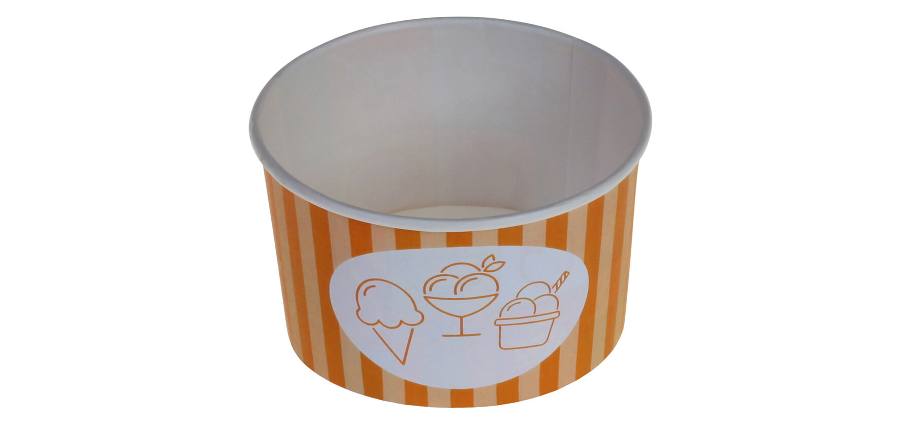 Eisbecher suplesse Karton/PE, orange, 230 ml