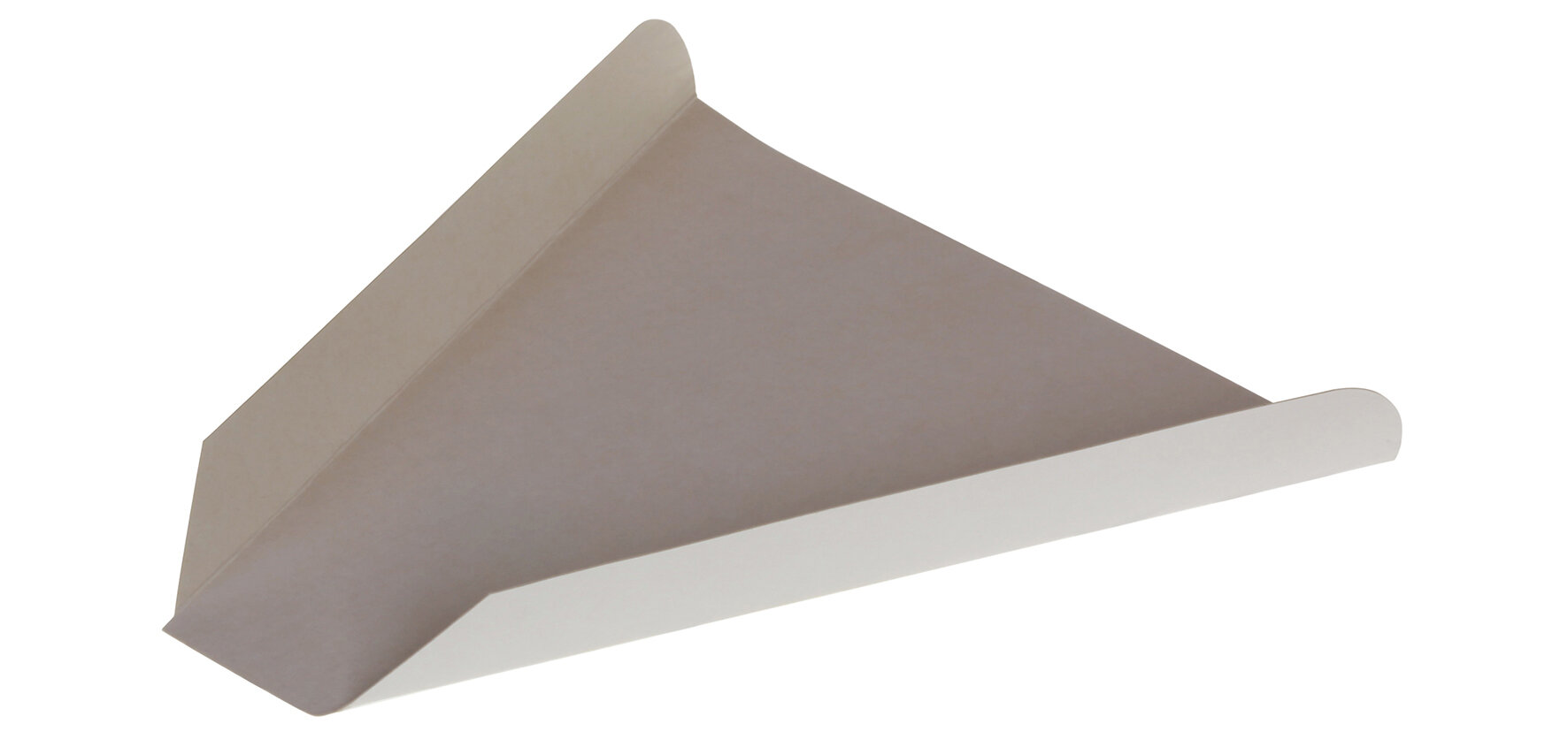 Teller Pizza Slice Karton, weiß, 17,1 x 18,3 cm