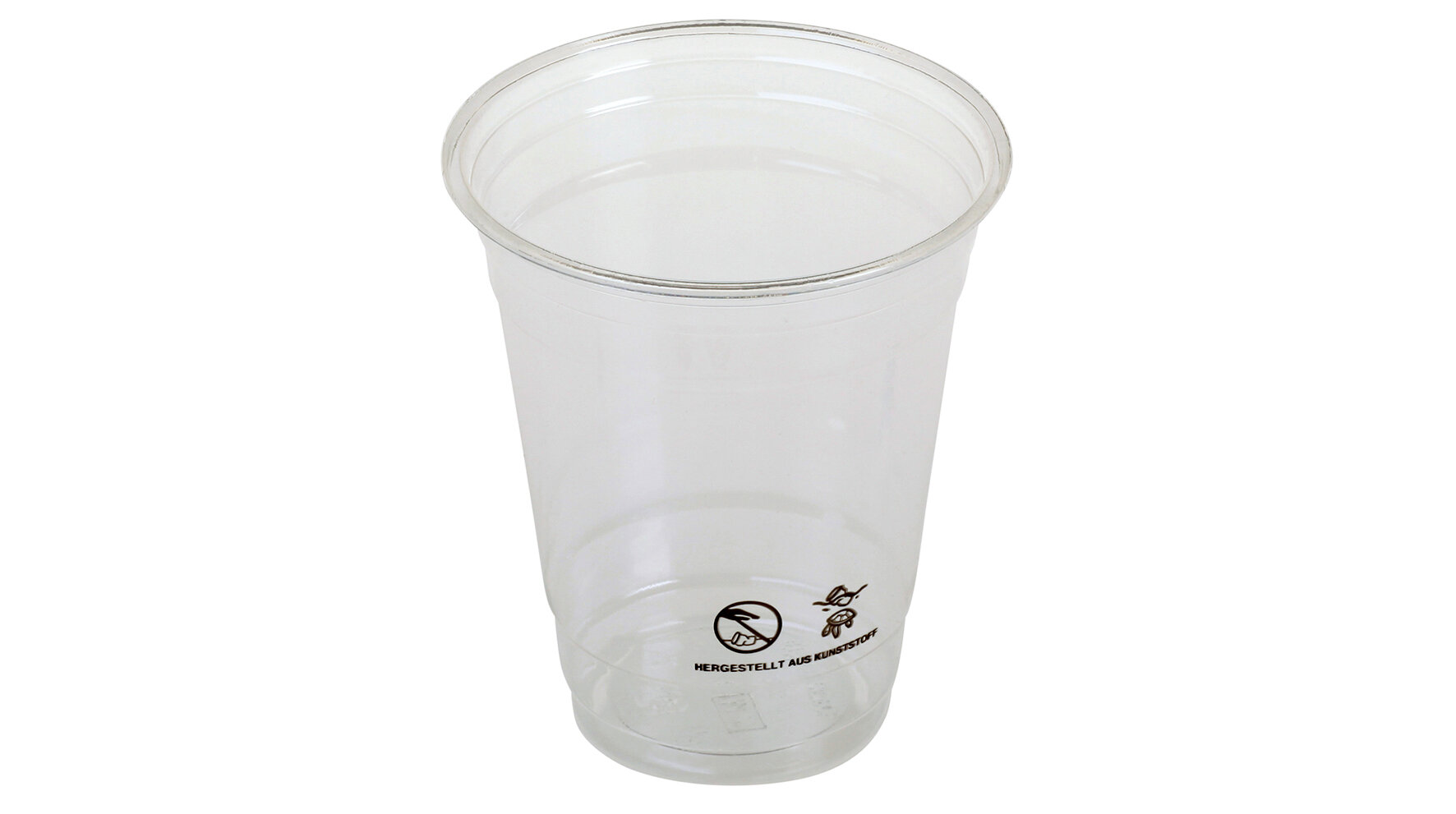 Becher mit SUP-Logo PET, transparent, 300 ml