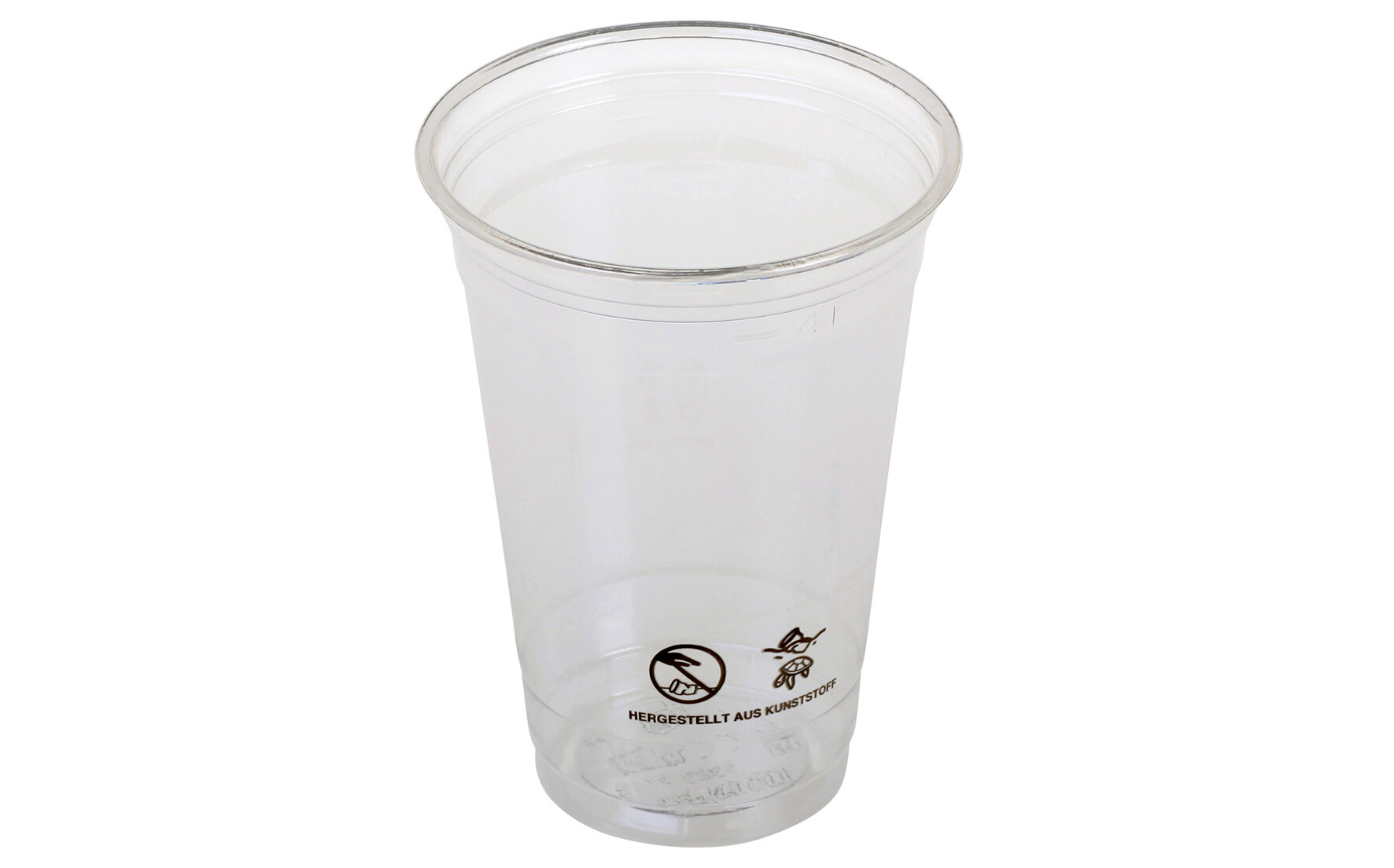Becher mit SUP-Logo PET, transparent, 400 ml