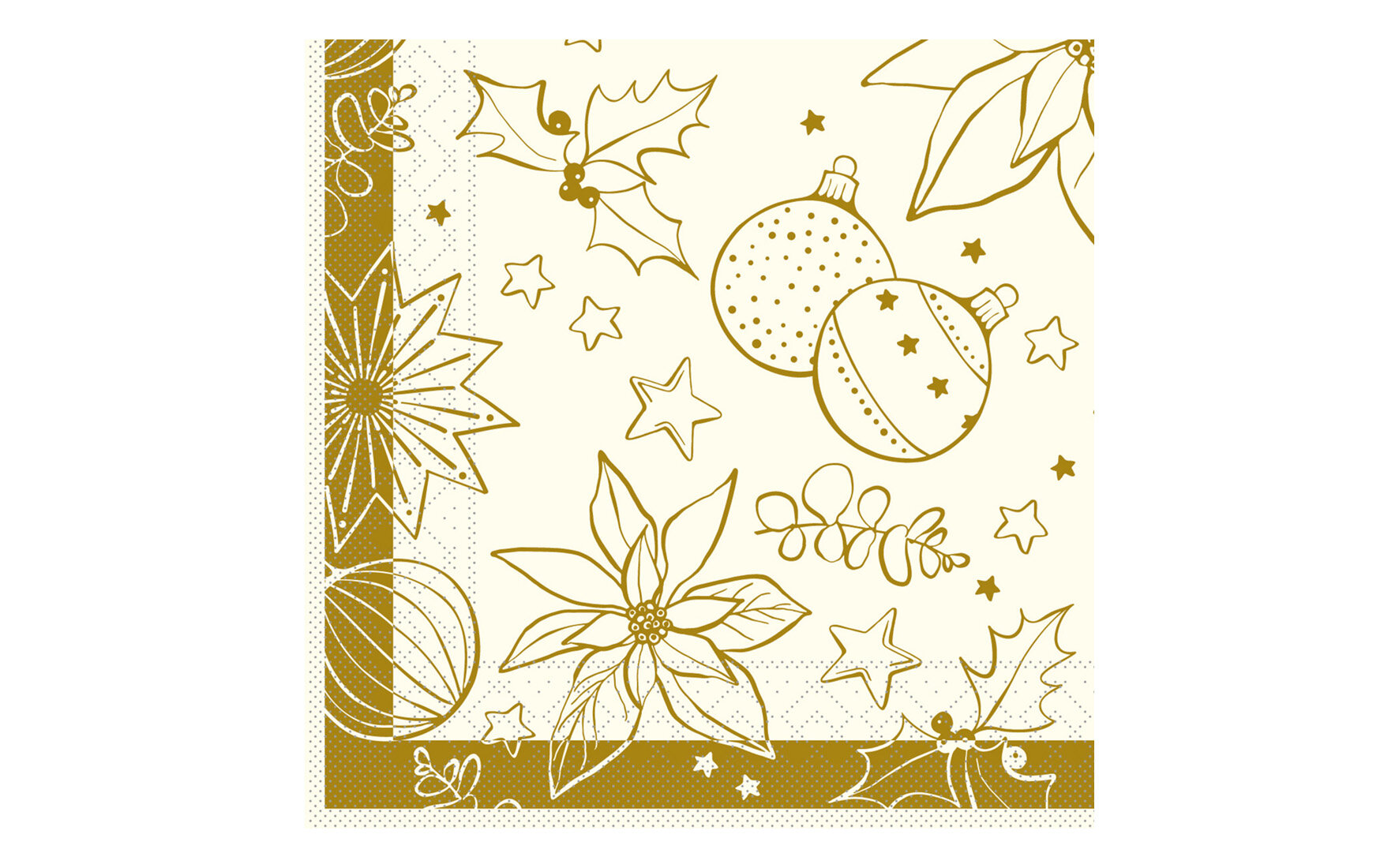 Serviette Milan Papier, champagner, 1/4-Falz, 33 x 33 cm