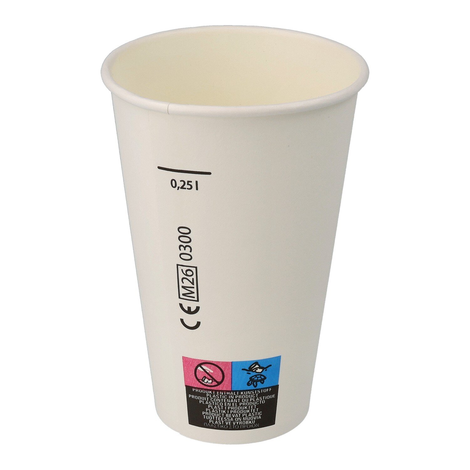 Becher suplesse Papier/PE, weiß, 250 ml