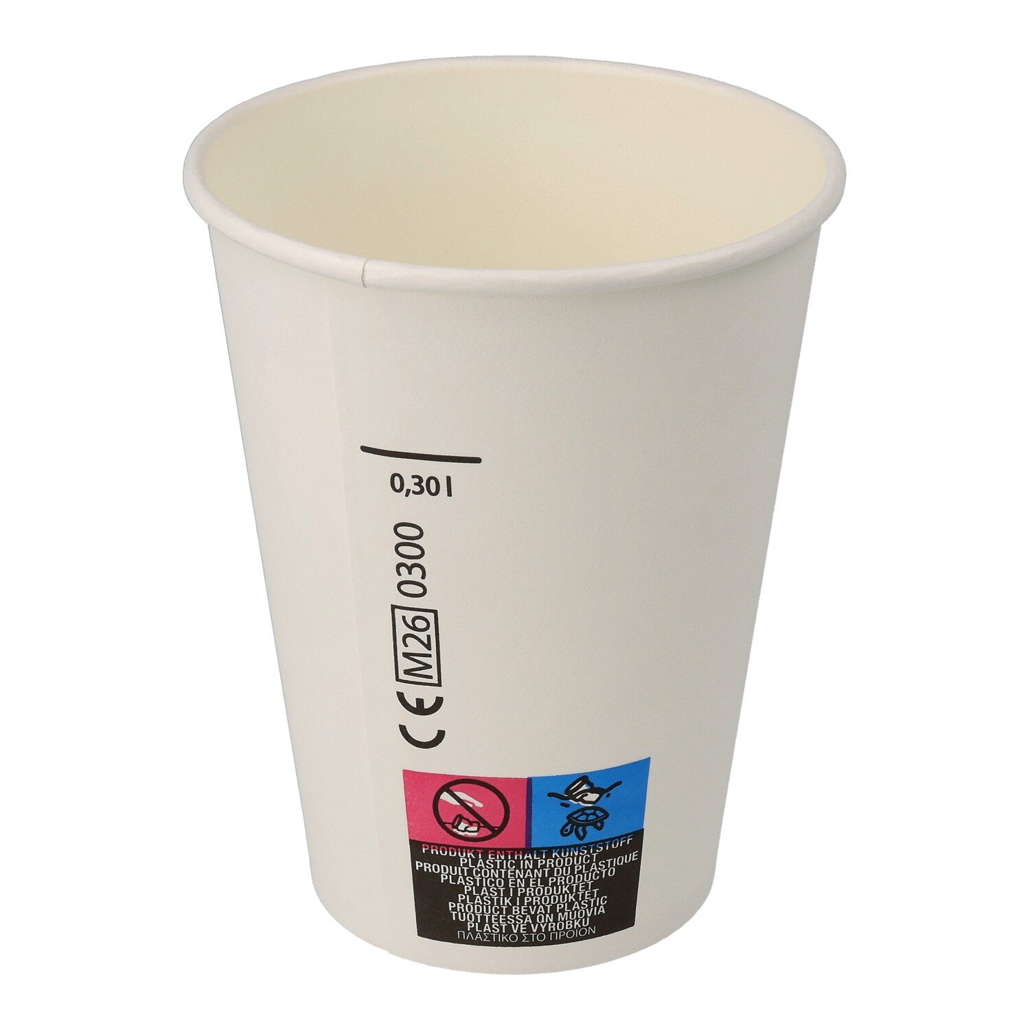 Becher suplesse Papier/PE, weiß, 300 ml