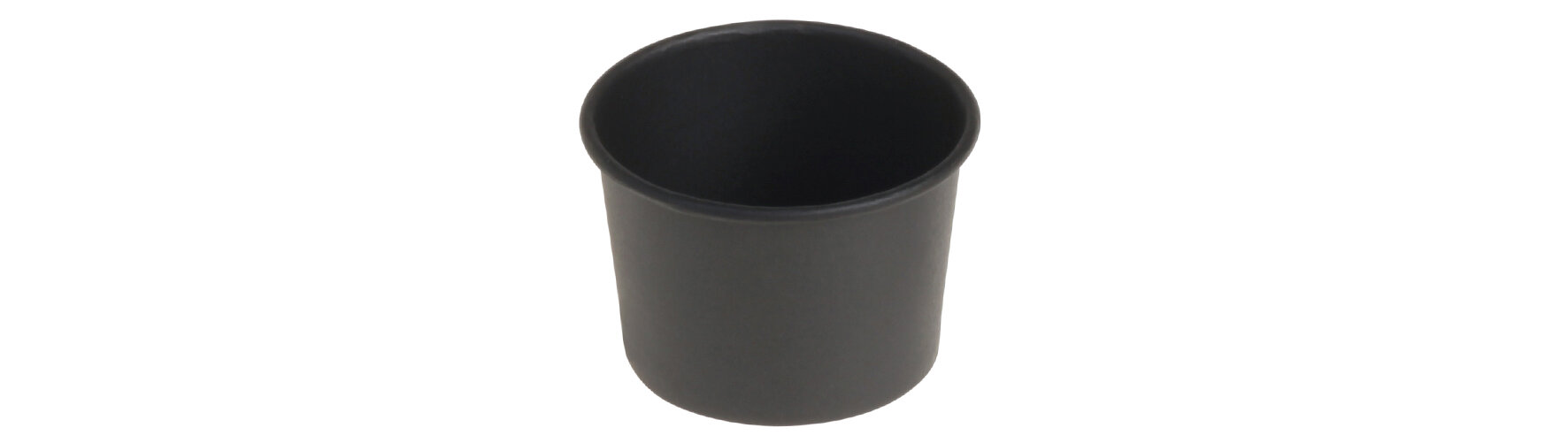 Saucenbecher Karton/PE, schwarz, rund, 65 ml