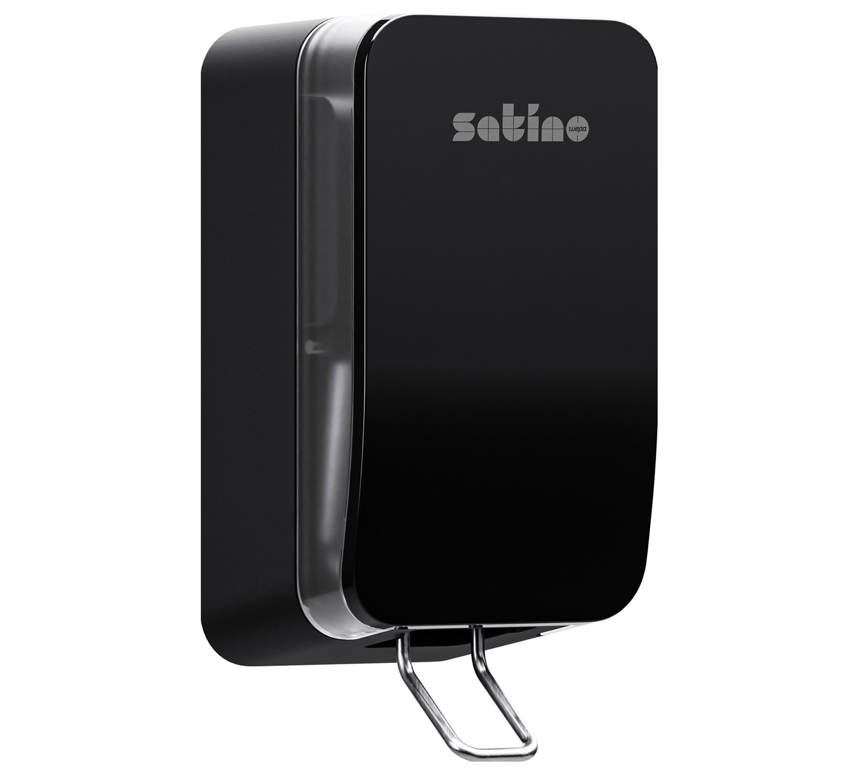 Spender für Seife und Desinfektionsmittel Satino, schwarz, 500 ml