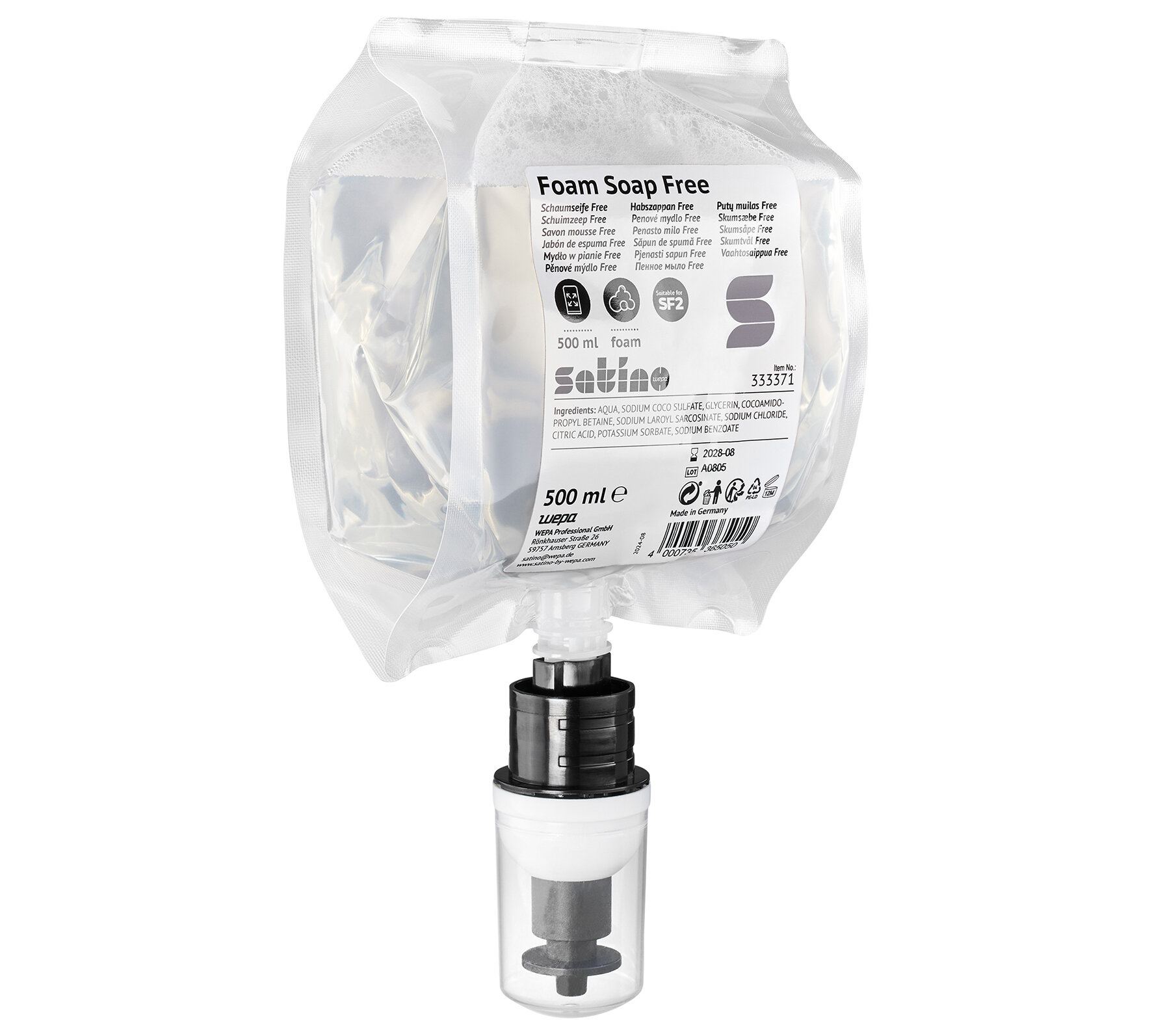 Handwaschschaum Satino, parfümfrei, 500 ml