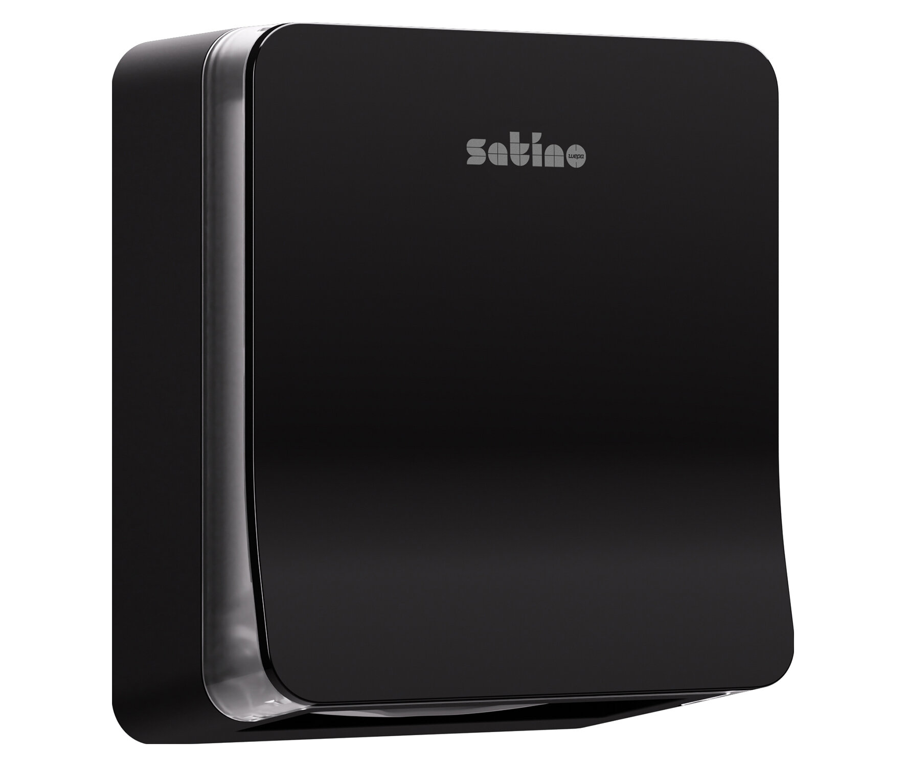 Falzhandtuchspender Satino mini, schwarz, V-Falz