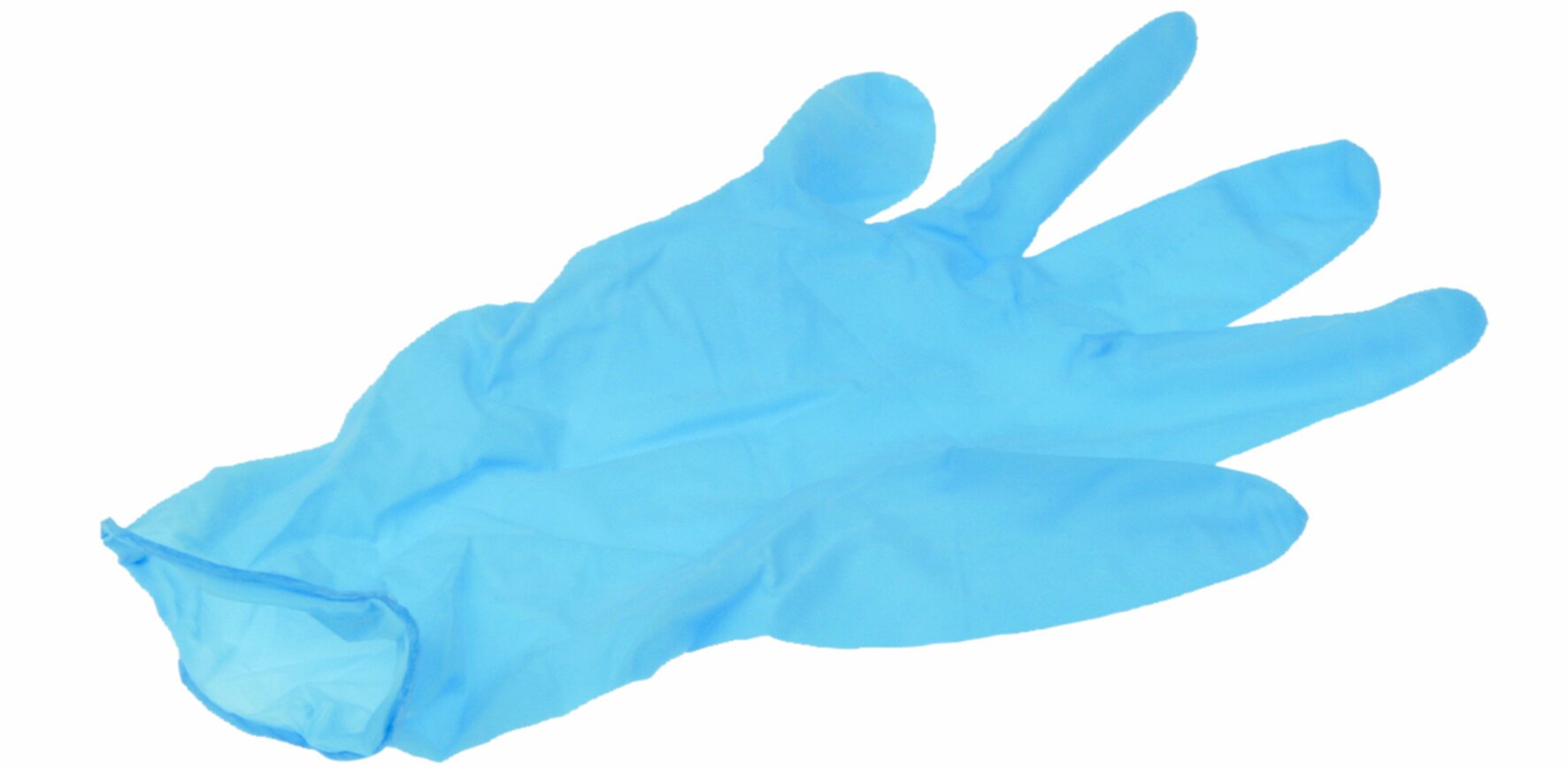 Handschuhe Latex, blau, M, ungepudert