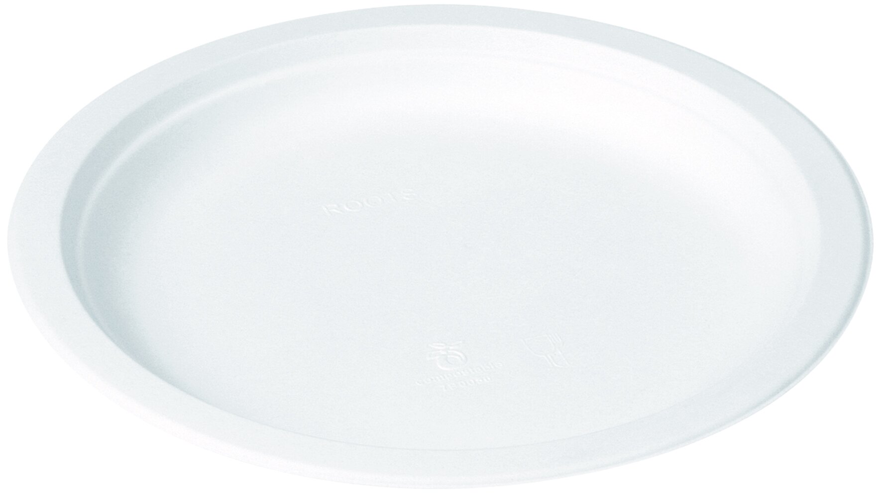 Teller Zuckerrohr, weiß, rund, Ø 26 cm