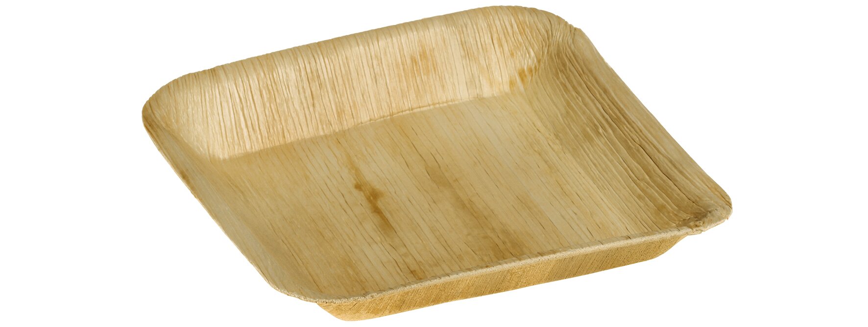 Teller mit Rand naturesse Palmblatt, quadratisch, 17 x 17 cm
