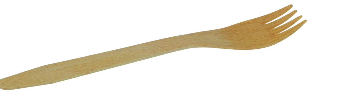 Gabel naturesse Holz, 16,5 cm