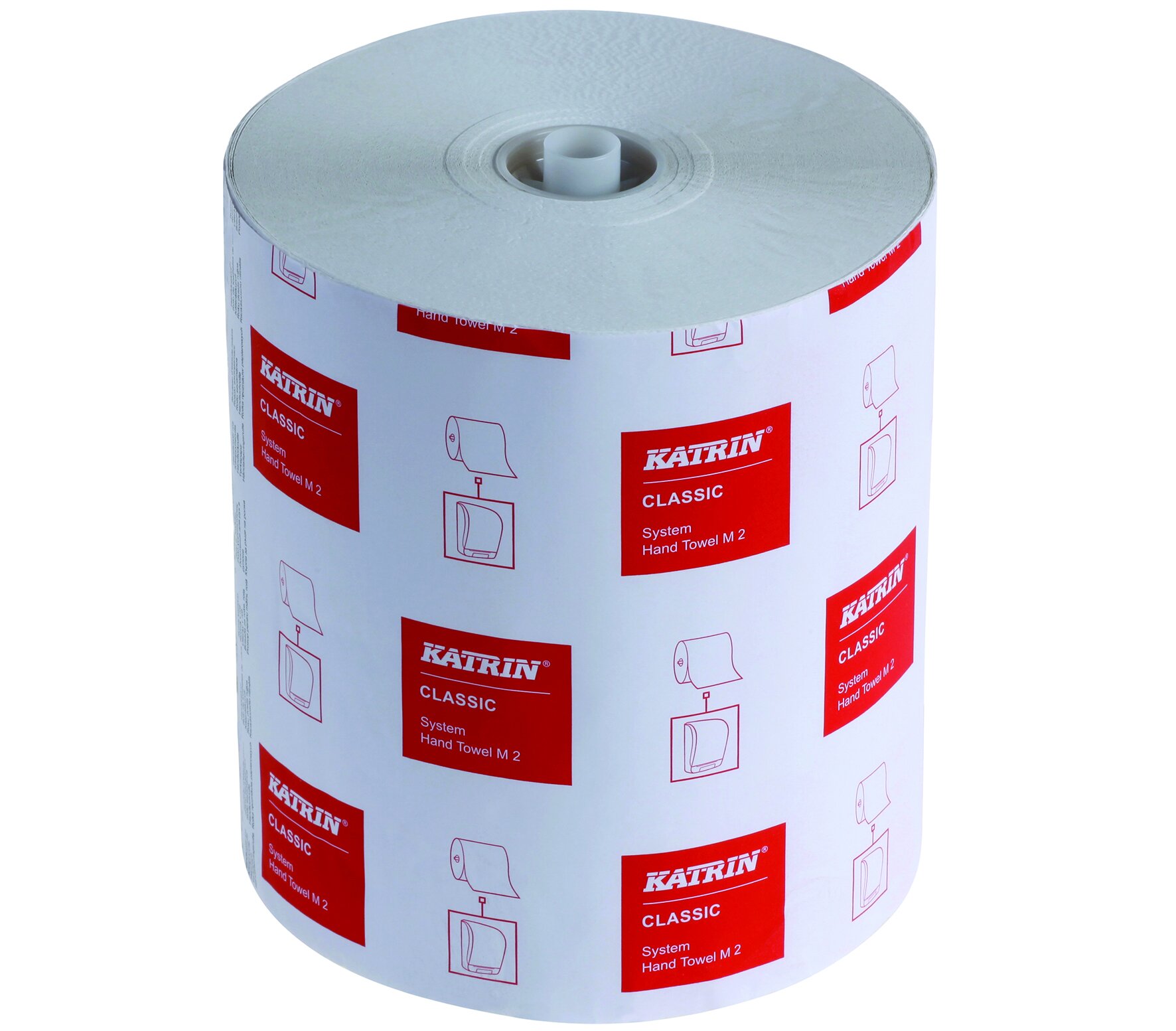 Rollenhandtuch Katrin Classsic weiß, 2-lagig, unperforiert, 160 lfm