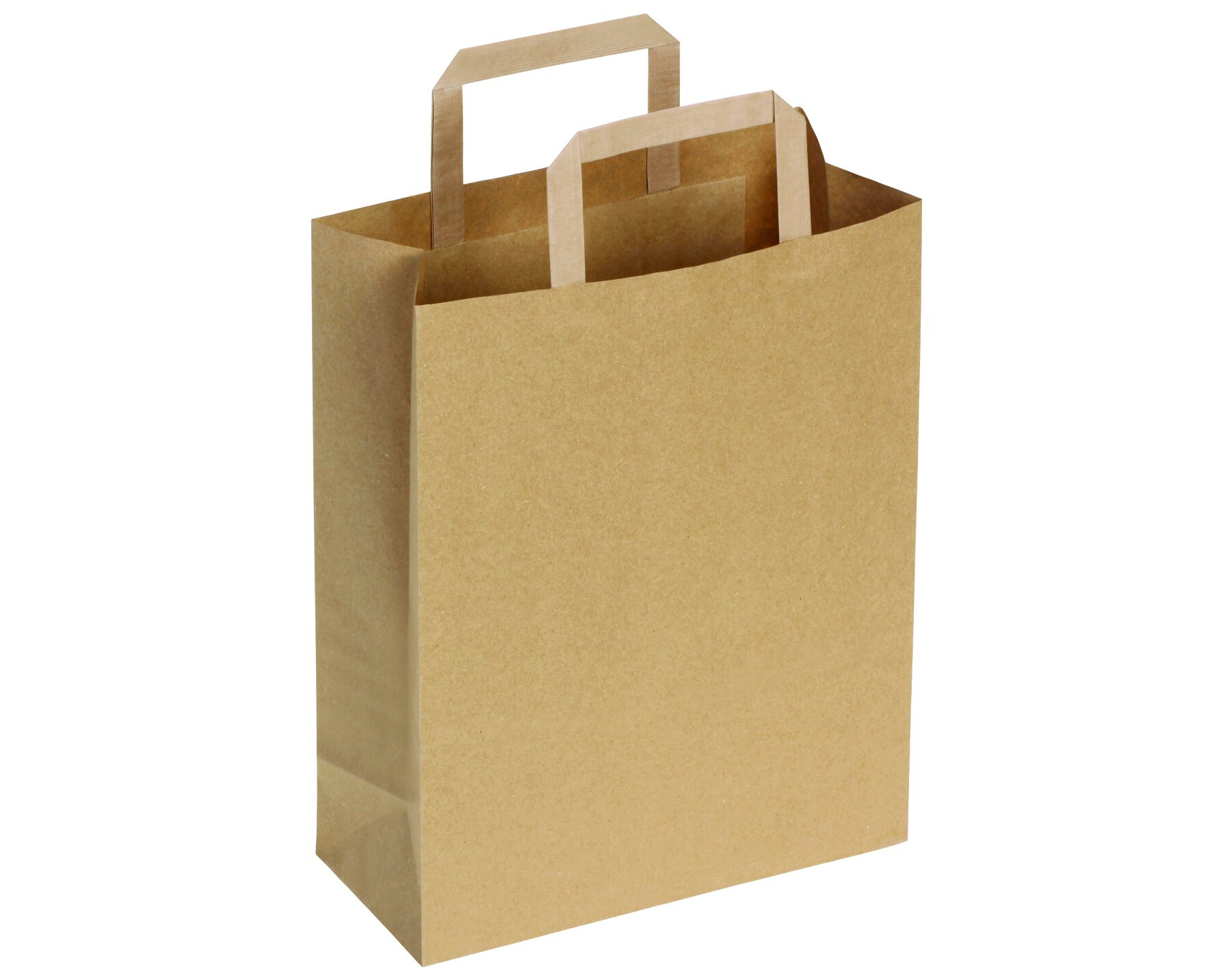 Tragetasche suplesse Papier, braun, 90 g/m², 22 x 28 x 10 cm