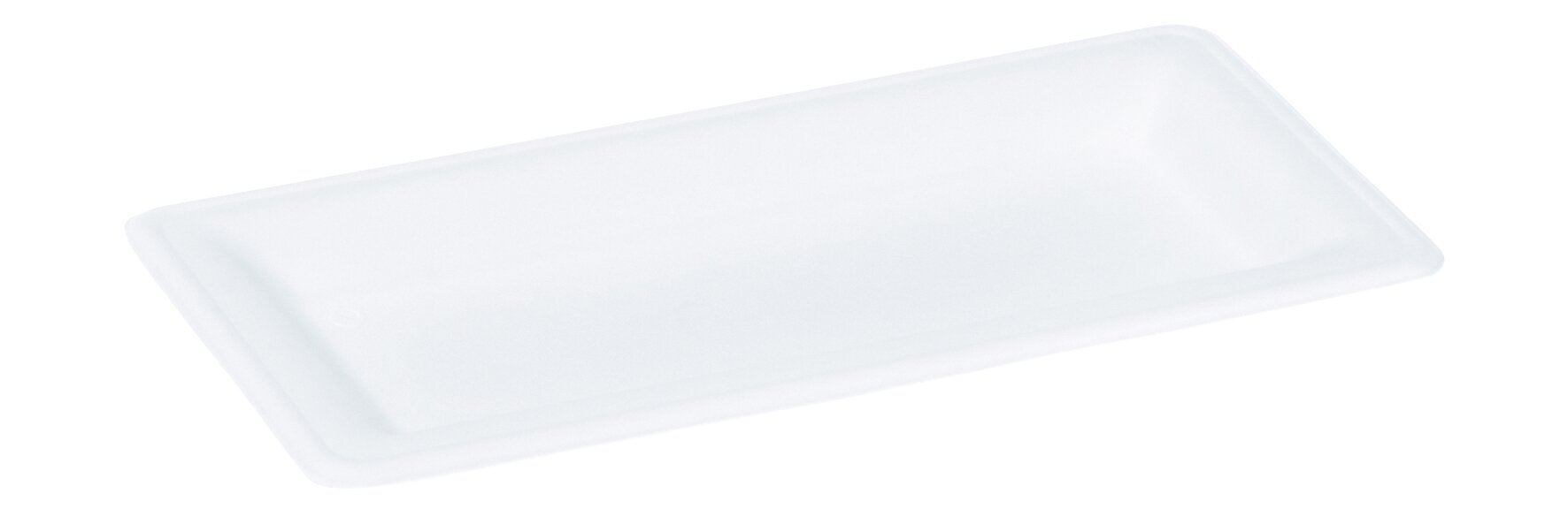 Teller mit Rand naturesse KARO Zuckerrohr, weiß, rechteckig, 26 x 13 cm