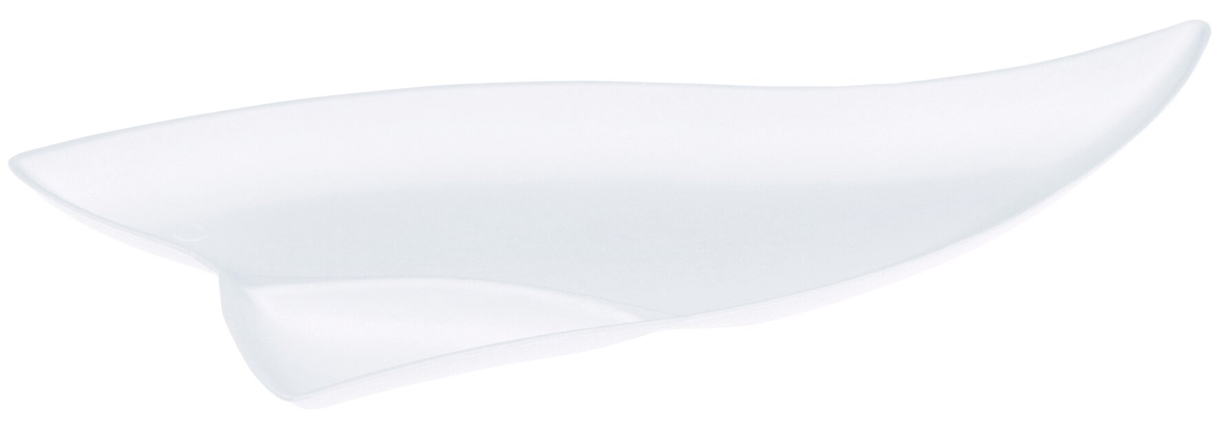 Teller naturesse Triangel Zuckerrohr, weiß, 2-geteilt, 26,1 x 12,5 x 1,3 cm