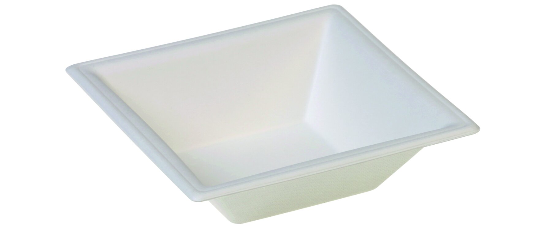 Bowl naturesse Karo Zuckerrohr, weiß, quadratisch, 850 ml