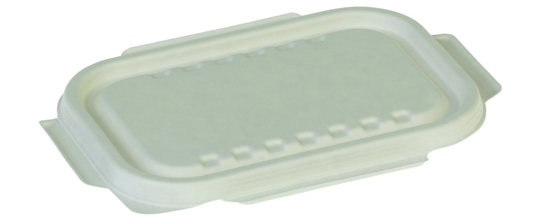 Deckel fest schließend naturesse Zuckerrohr, weiß, rechteckig, 22,9 x 15,3 cm