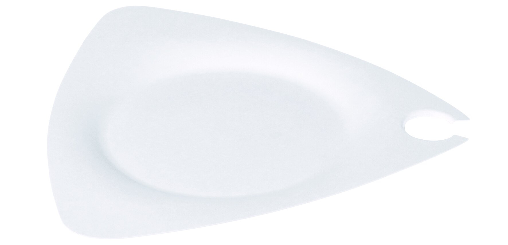 Teller mit Glashalter naturesse Trigon Zuckerrohr, weiß, 26,8 x 25,7 cm