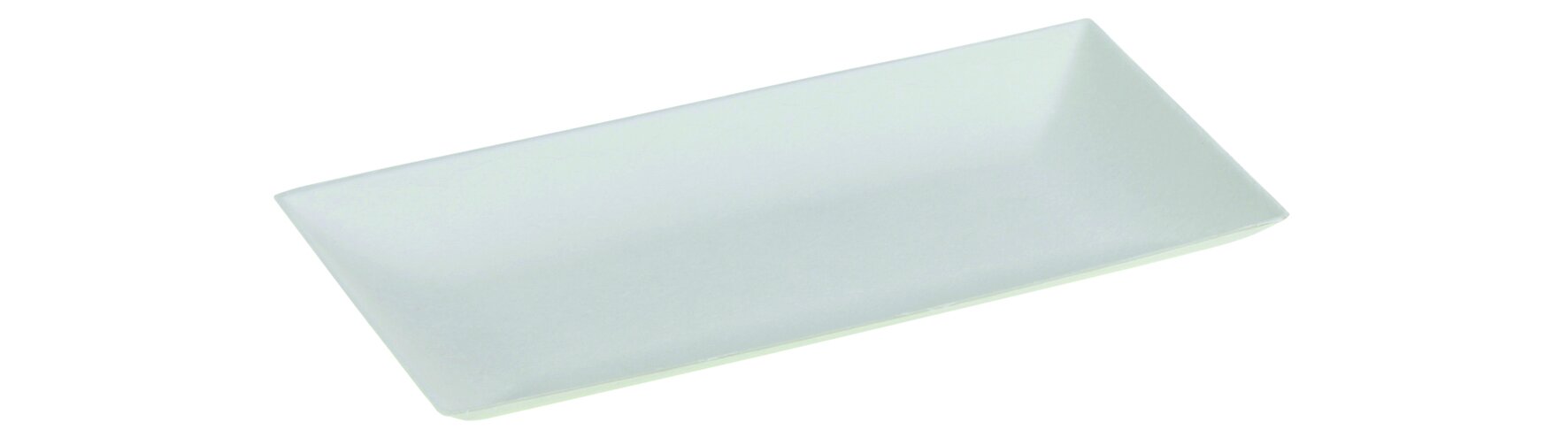 Teller naturesse Komodo Zuckerrohr, weiß, rechteckig, 18 x 9 cm