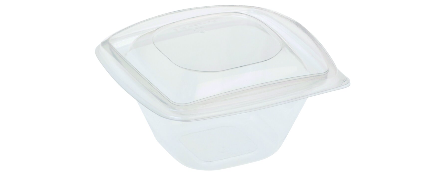 Schale mit Deckel naturesse PLA, transparent, quadratisch, 360 ml