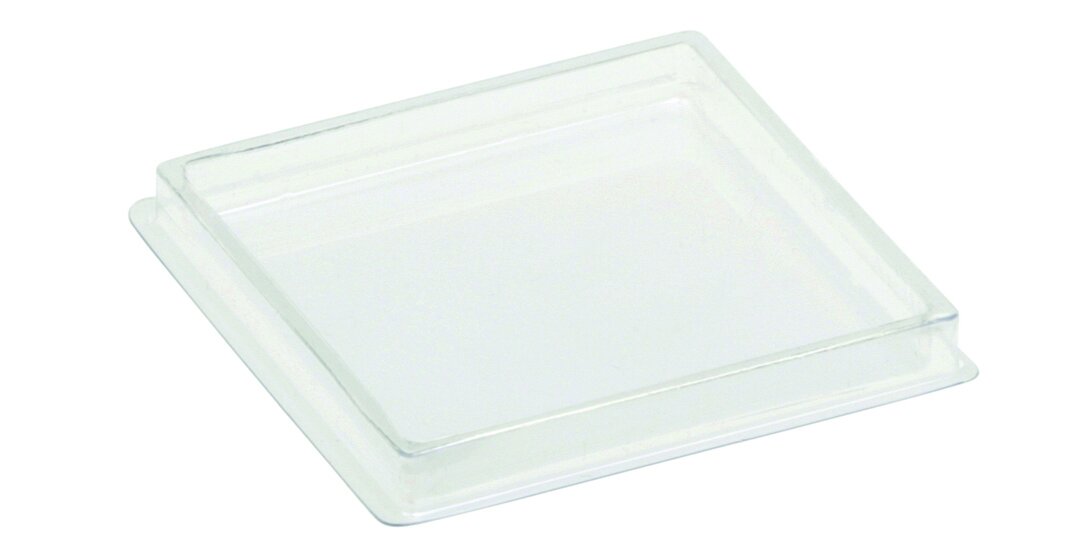Deckel designline Cub Mezzo rPET, transparent, 5,5 x 5,5 cm